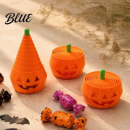 Stress Relief Fidget Toys 3D Printed Halloween Pumpkin Toy Retractable Spiral Flexible Gadgets Ornament PLA Sensory Figurine for Kids And