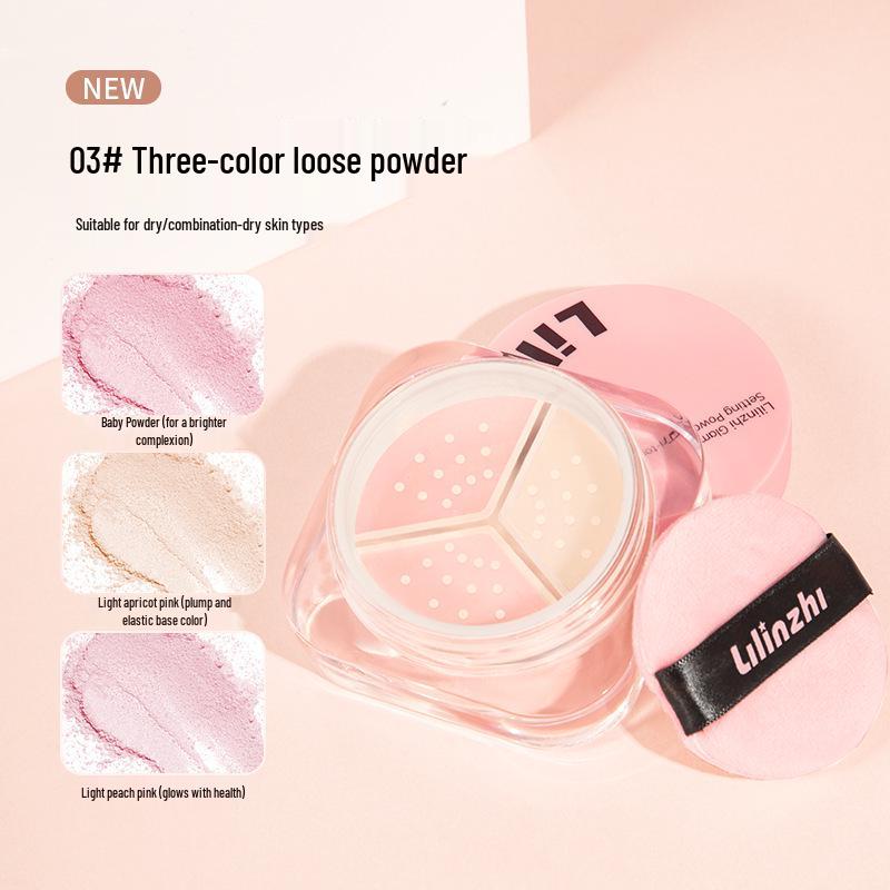 

Lilin Zhi L062 - Three-Color Translucent Setting Powder: Brightening, Concealing, Oil-Control, Waterproof