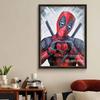 5D DIY Diamond Art Painting Kits for Adults, Deadpool Full Round Crystal Diamond Kits for Beginner for Home Wall Decorate