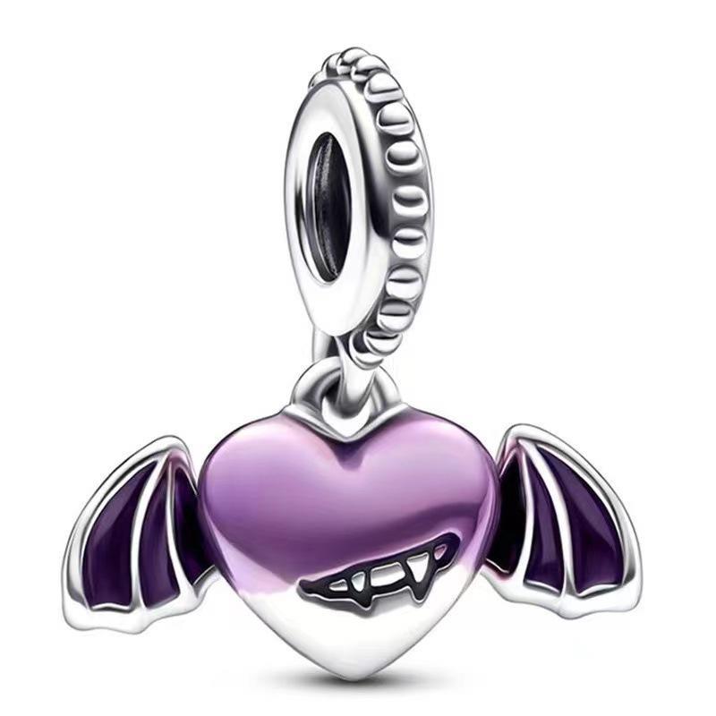 New Copper Angel Wing Charms Heart Bird Pig Pendants Fit Original Bracelets Necklaces Womens Fine Diy Jewelry Gifts