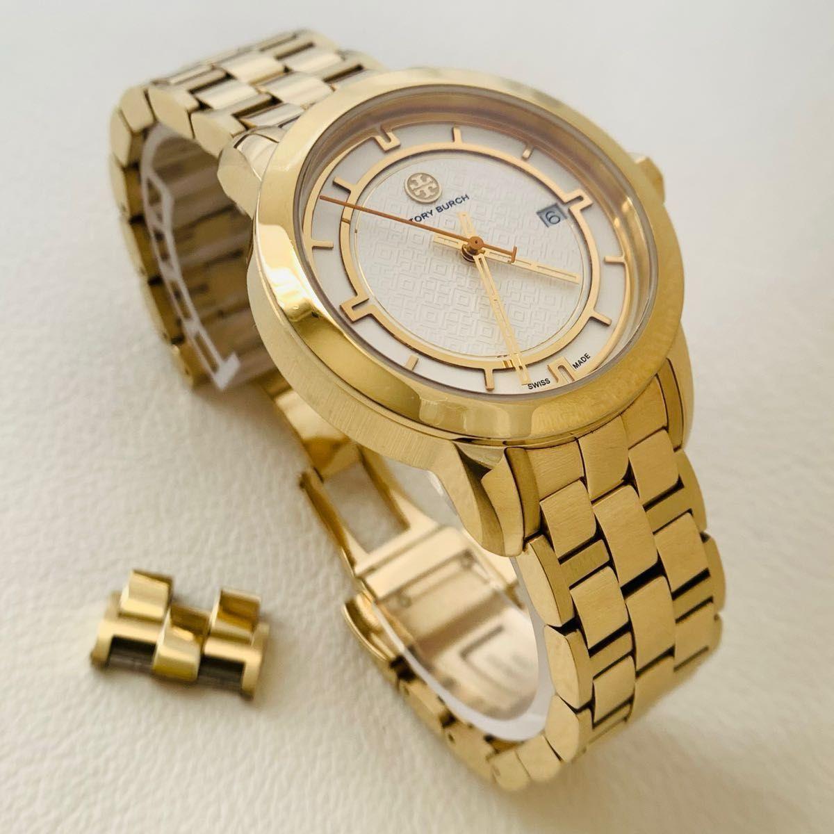 Used Good Condition Tory Burch TPB1003 Watch with Top Gold Date Date Watch