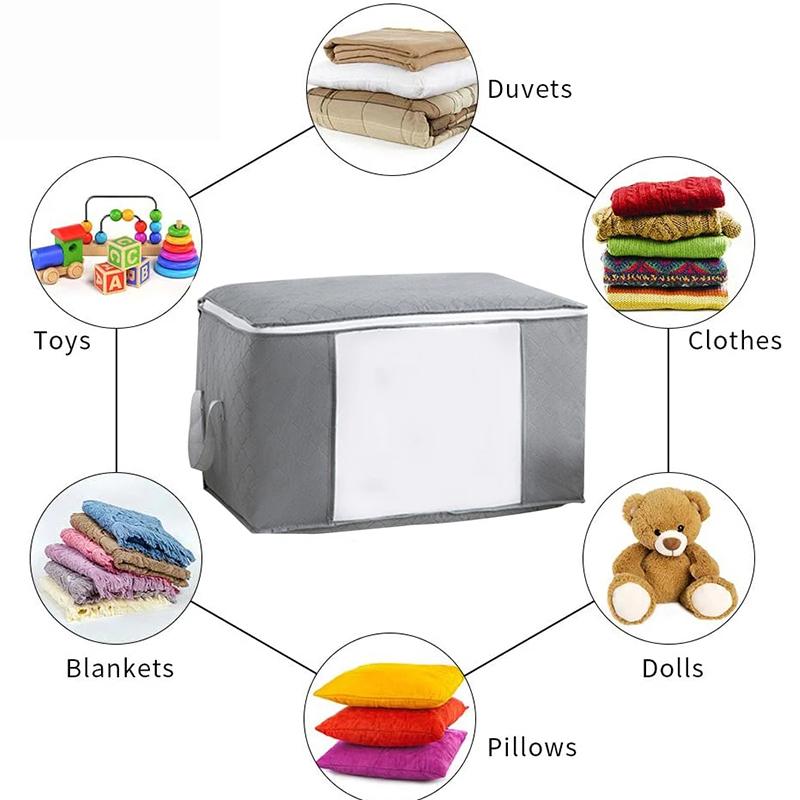 1pc Extra Large Storage Bag, for Bedding & Clothes, Zippered Moving & Storage Pouch, Space Saver, Seasonal Organizer