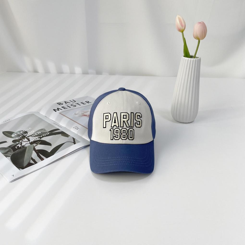 Unisex Basic Daily Paris 1980 Color Block Ball Cap