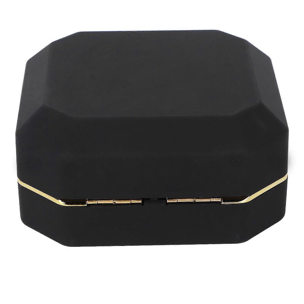 Black Bracelet Gift Box - Portable Jewelry Display with Light for Marriage Proposal