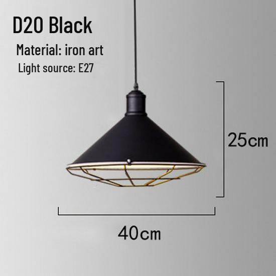 Retro Industrial Wrought Iron Pendant Lamp - Minimalist Style for Bars, Hotels, and Restaurants