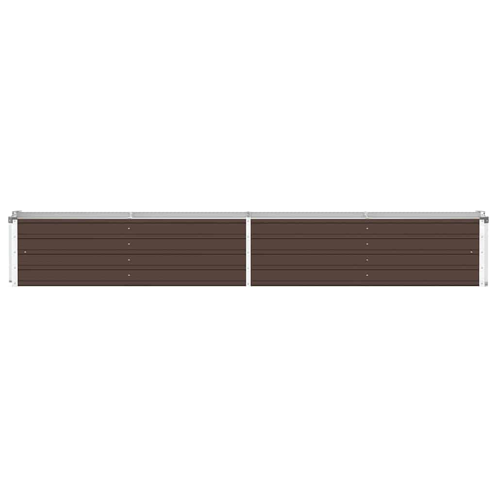 Garden Raised Bed Galvanized Steel 320 * 40 * 45 Cm Brown