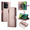 DF-011 For Xiaomi Poco X6 5G/Redmi Note 13 Pro 5G Case PU Leather Zipper Pocket Cover with Straps