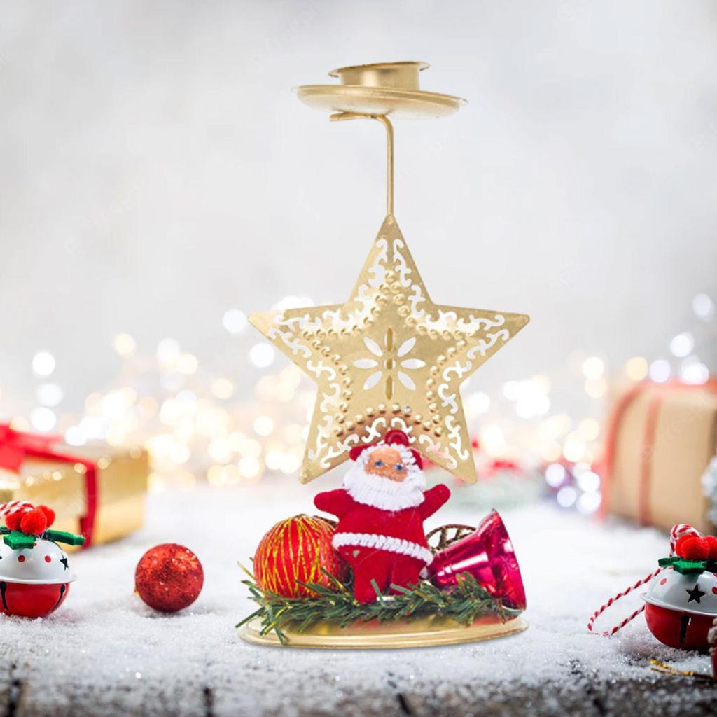 2025 Christmas Candle Holder Pillar Candle Holder Party Decor Decorative Festival Dining Room Candles Stand Table Decoration