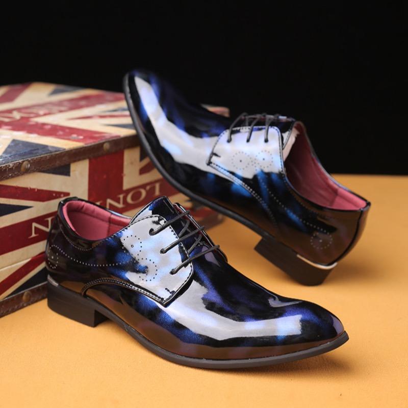 Duże Rozmiary Męskie Skórzane Buty Biznesowe Casualowe Buty Eleganckie Sznurowane Buty Oxfordy Buty Ślubne dla Mężczyzn Designerskie Buty Brogsy