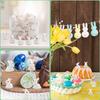 100/200Pcs Cute Mini Resin Bunnies Miniature Figures 3D Little White Rabbit Ornament Micro Landscape Dollhouse Decoration Diy
