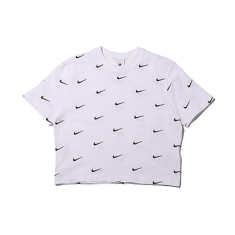 (WMNS) Nike logo Printing Short Sleeve White Women s CK4092-100 L