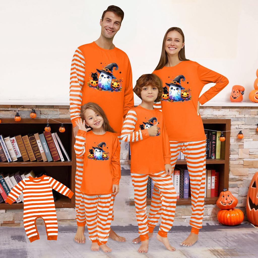 Family Matching Print Sets Pajamas Loungewear Outfits Family Matching Long Sleeve Tops+Pants Set
