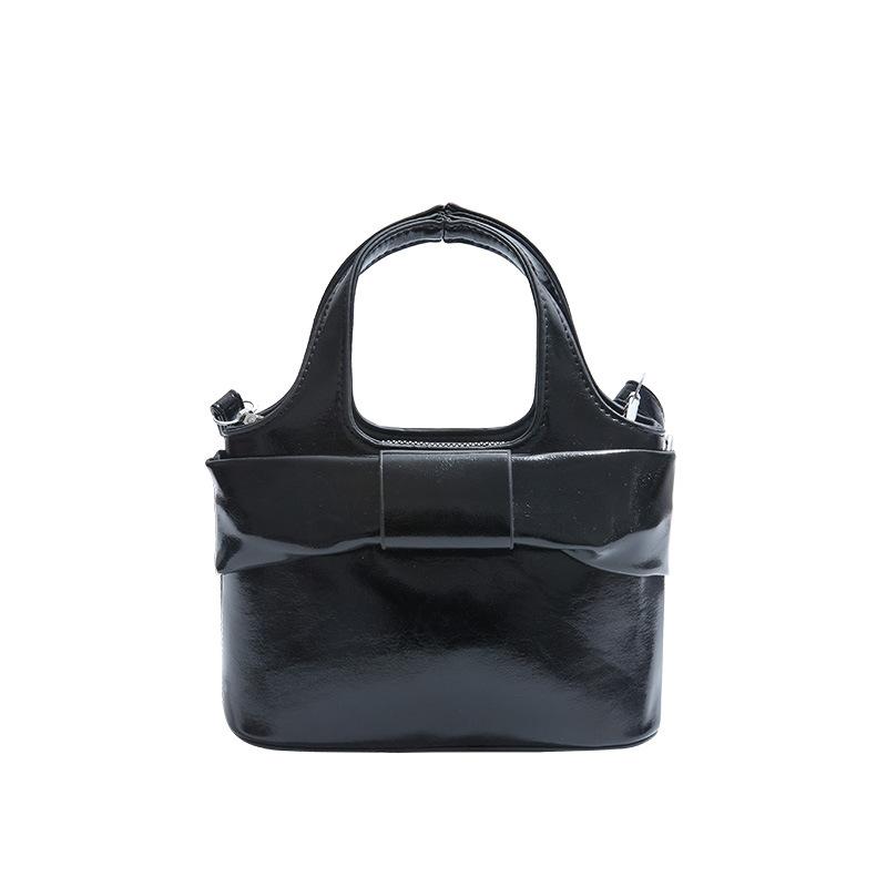 Fashion Wholesale, High-end Commuter, Portable Bucket Bag, Niche Design, Oil Wax Leather, Simple Wind, Solid Color Messenger Women's Bag