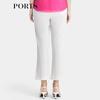 PORTS Women's Milk White Cropped Trousers