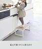 Yamazaki Step Stool W60 White W60 X D28 X Tower Step Wide Type No Assembly Required 10125 (Yamazaki) [Finished Product] H20.1cm
