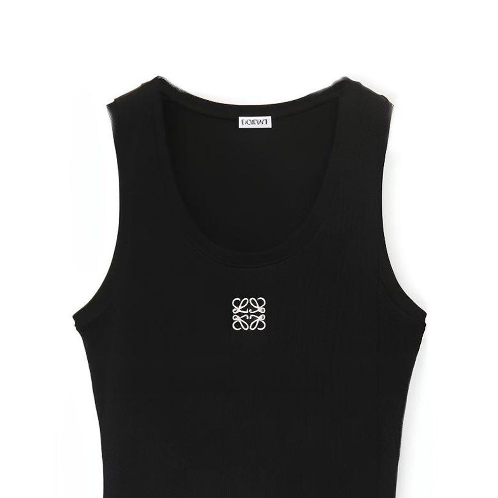 Loewe Anagram Embroidered Ribbed Cotton Tank Top Women's S540Y07XA2-1100