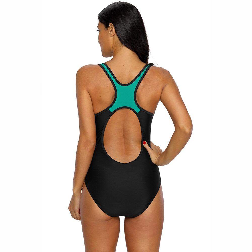 Charmleaks Einteiliger Damen-Sport-Badeanzug, gestreifter Badeanzug, Damen-Strandbekleidung, Badeanzug, Monokini