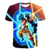 Children's Dragon Ball Series 3D Digital Printed Boys' Casual and Comfortable Round Neck Short Sleeved T-shirt