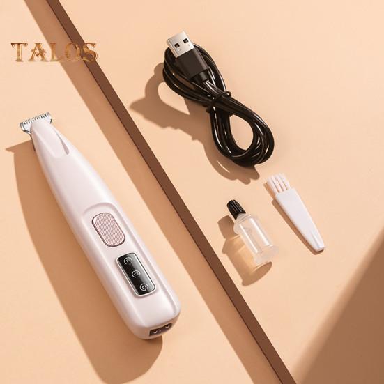 Tagliapeli per Zampe di Cane con Luce LED 3-in-1 Tosatrice Elettrica per Toelettatura Cani a Basso Rumore Cordless Ricaricabile Rasoio per Animali Domestici per Zampe Orecchie Faccia Groppa