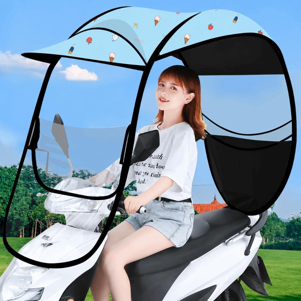 UV Protection Electric Scooter Cover Detachable Vehicle Rain Shelter Motorcycle Rain Cover Summer
