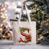 Christmas letter flower print niche trend tote bag shoulder bag