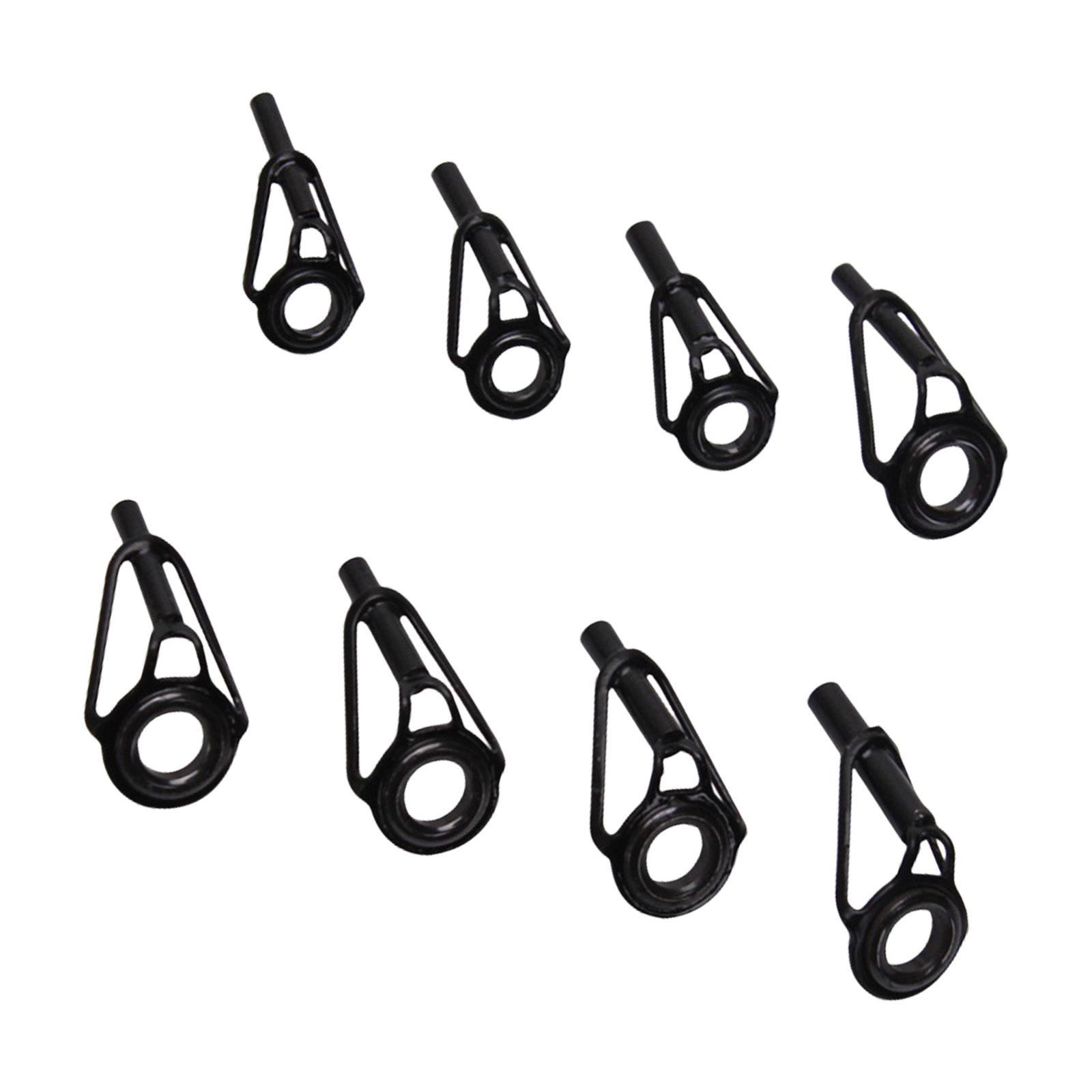 

8шт. Набор направляющих для удилищ, наборы для ремонта удилищ, наборы для ремонта наконечников направляющих удилищ, часть удилищ, направляющие наконечники керамические направляющие 2