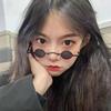 New Punk Round Retro Sunglasses for Men and Women Small Frame Hip Hop Style Ins Fashion