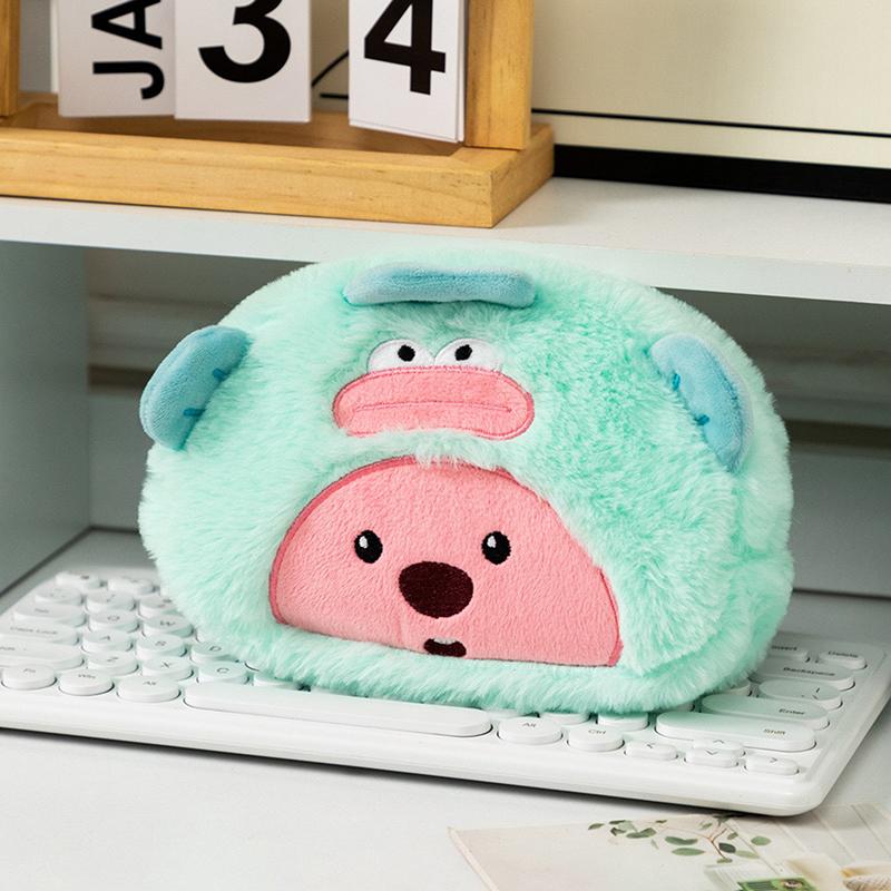 

Cartoon Cute Soft Plush Pen Bags Pencil Bag For Women Large Capacity Makeup Bag Kawaii Doll Stationery Box Casual Storage Bag