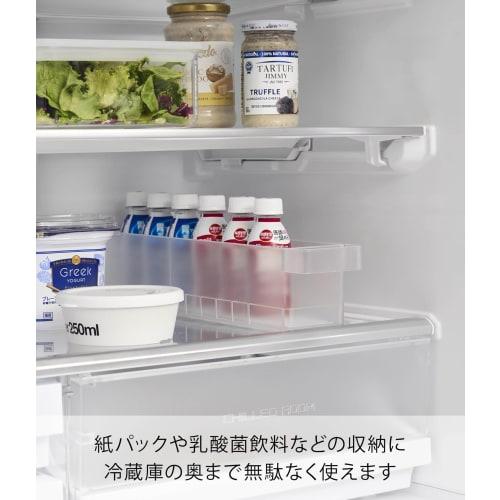 Yamazaki Tower Refrigerator Storage Case, Small, with Dividers, White, W37.5 x D7.5 x H8.2cm, 1475, for Refrigerator Storage