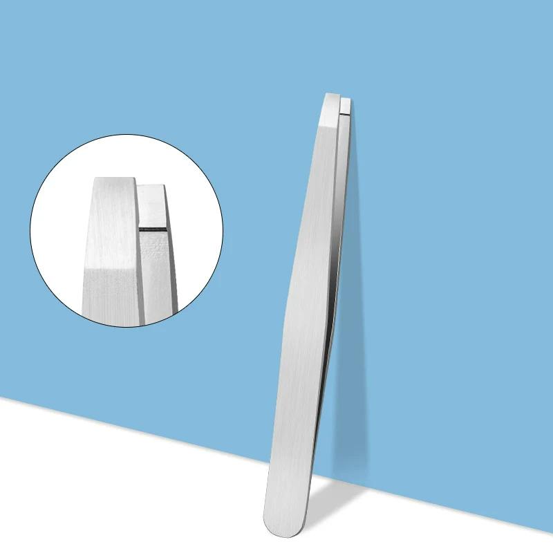 1 st Ögonbrynspincett i rostfritt stål för män och kvinnor, pincett med hög precision, cellklämma med hög precision, pormärkesklämma