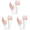 3-1Pairs Women Sun Protector Gloves Cool Breathable Open Fingered Gloves Ice Silk Hollow Palm Elastic for Outdoor Practice Glove