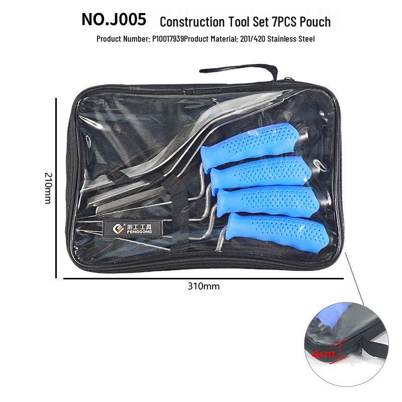 

Конструктор из 7 деталей: Заполнение швов плитки и двухсторонние ножи для затирки кирпича для заделки швов.