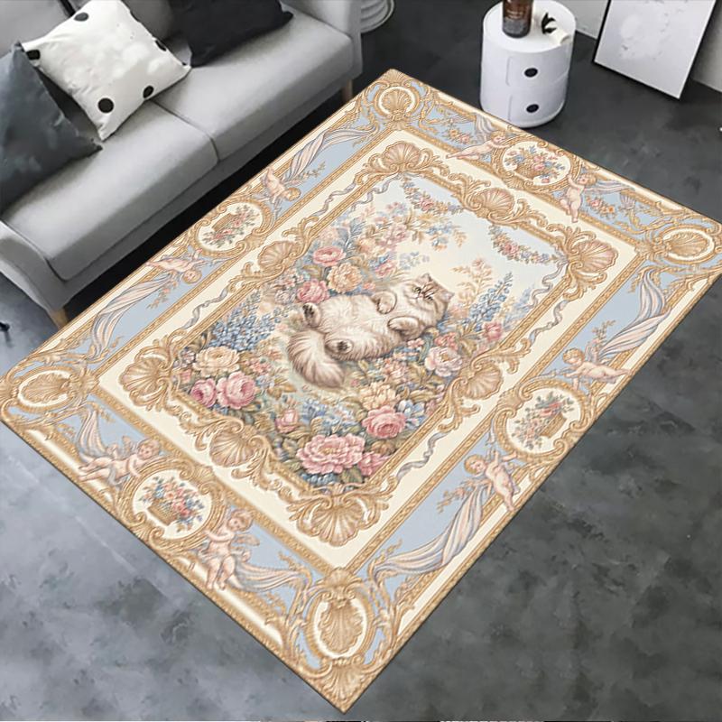 2025 New Cat Flower Carpet Rug for Living Room Bedroom Home Sofa Decoration,Kids play Non-slip Floor Mat42