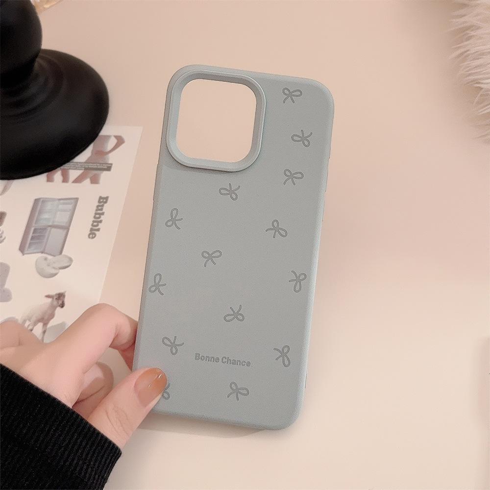 Full Screen Bow Suitable for IPhone17 IPhone 15promax Gentle and Simple 1314 Silicone
