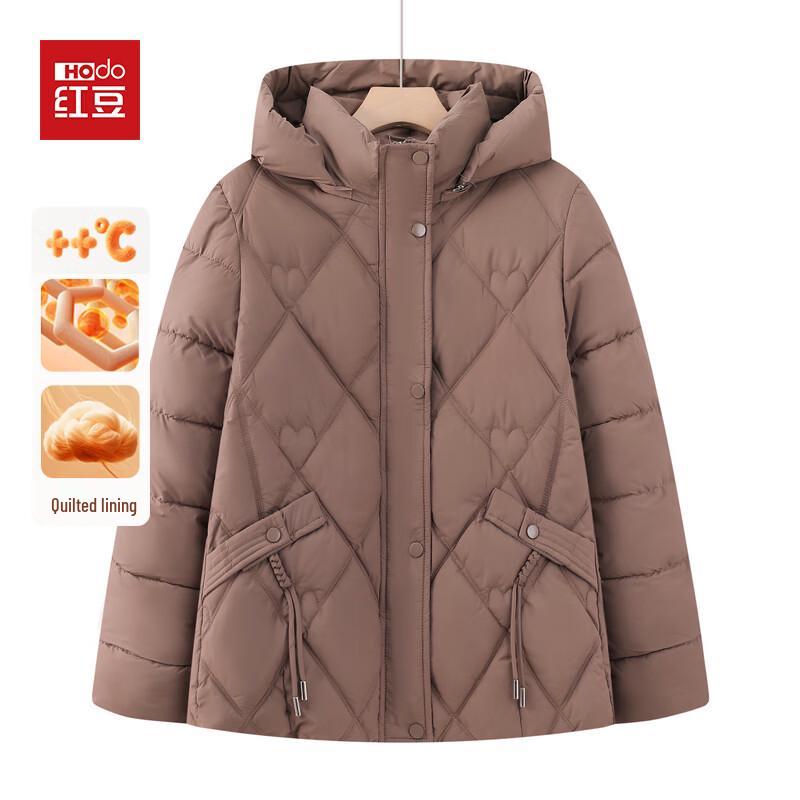 Hodo Mid-Aged Women s Winter Hooded Padded Coat XL