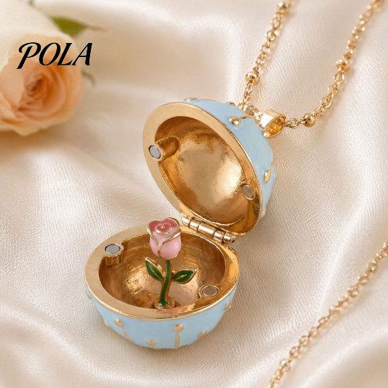 Stylish Birth Flower Pendant Openable Oval Necklace, Dainty January To December Jewelry Month Birthday Gift for Mom Wife Girlfriend Necklace