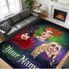 Crystal Velvet Rug Custom Name Text, Soft Non Slip Floor Mat Home DecorHocus Pocus Sanderson Sisters