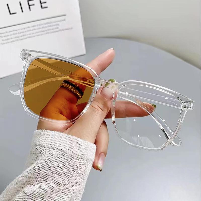 Pochromic Myopia Glasses Man Woman Square Anti Blue Light Ultra-lights Prescription Eyeglasses Minus Diopters 0 To -6.0