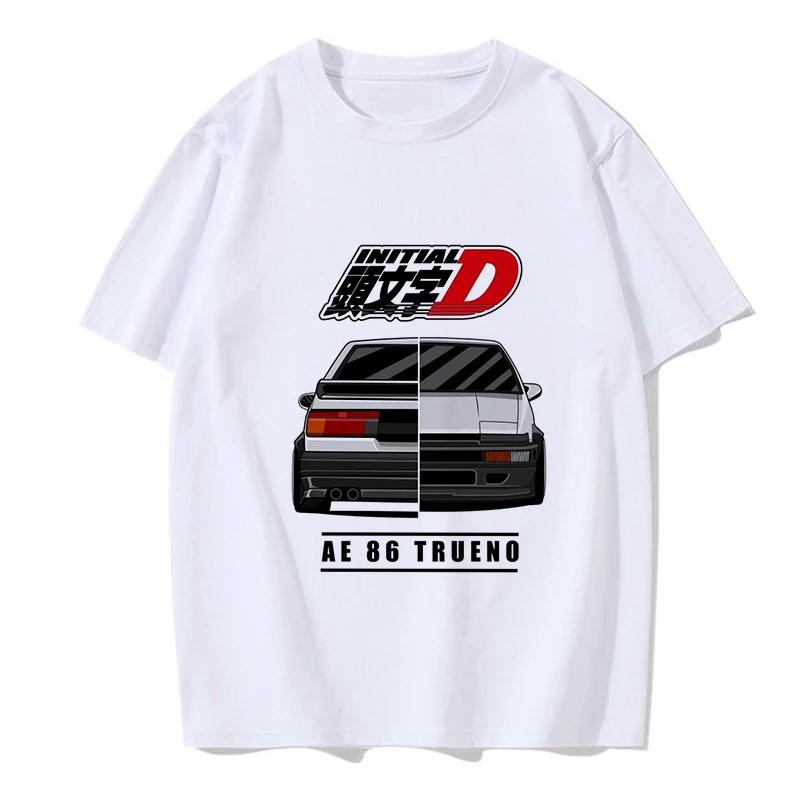 Japanischer Anime Cartoon Gothic Redsuns EU Größe Top Initial D T-Shirt Herren Grafik T-Shirt AE86 Lustig Harajuku Manga T-Shirt Herren