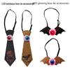 Halloween Glowing Eyeball Bat Bow Tie for Adult Masquerade Costumes