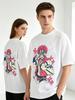 Unisex Shirt Cotton Oversize Large Size Vintage Washed Demon Slayer