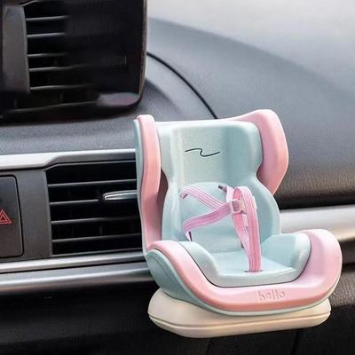 Auto Puppe Kindersitz für 17cm Cartoon Stuhl Modell Autositz Auslass Dekor für Puppenauto Innenraumstyling