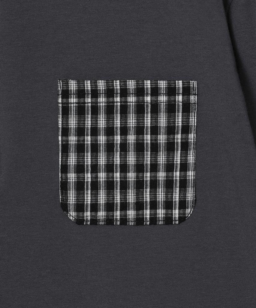 BAUF Check Henley Neck Long Sleeve [Charcoal]