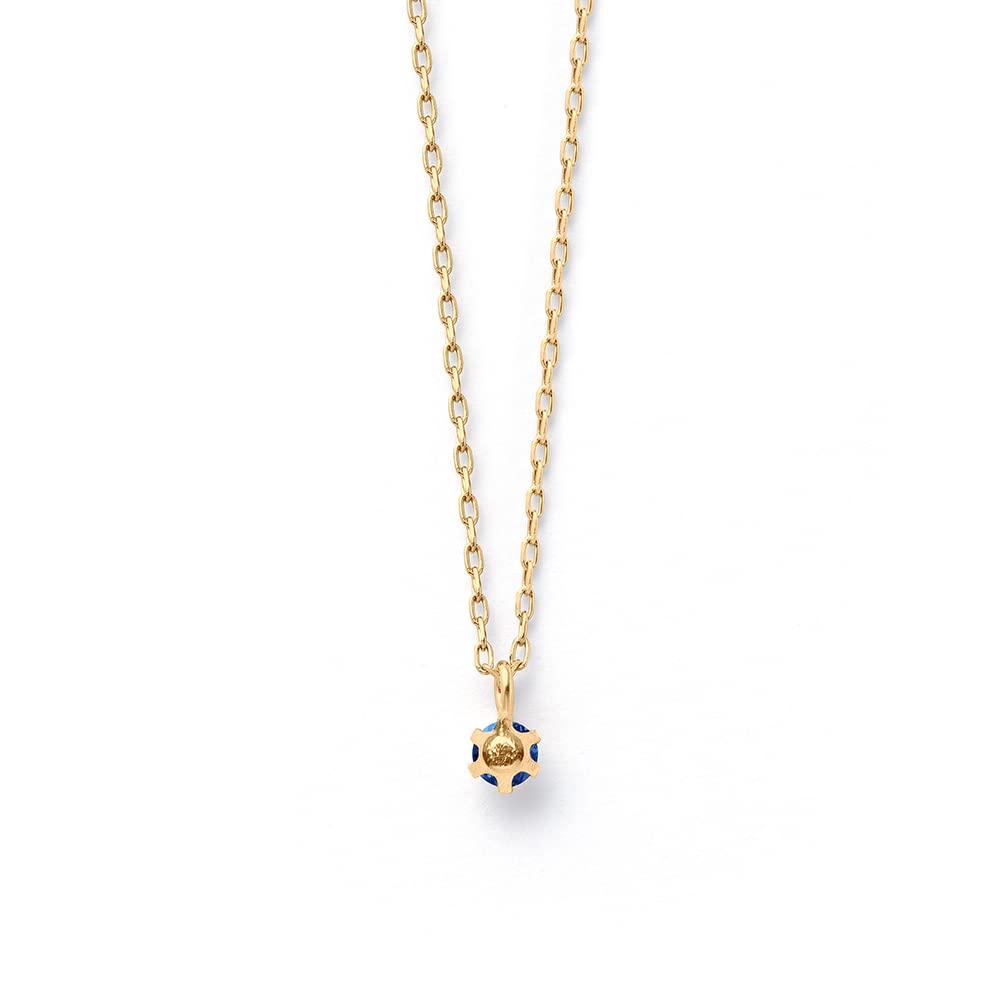 Estelle September Birthstone Sapphire Necklace in 18K Yellow Gold (0452-2490-0019-0000)