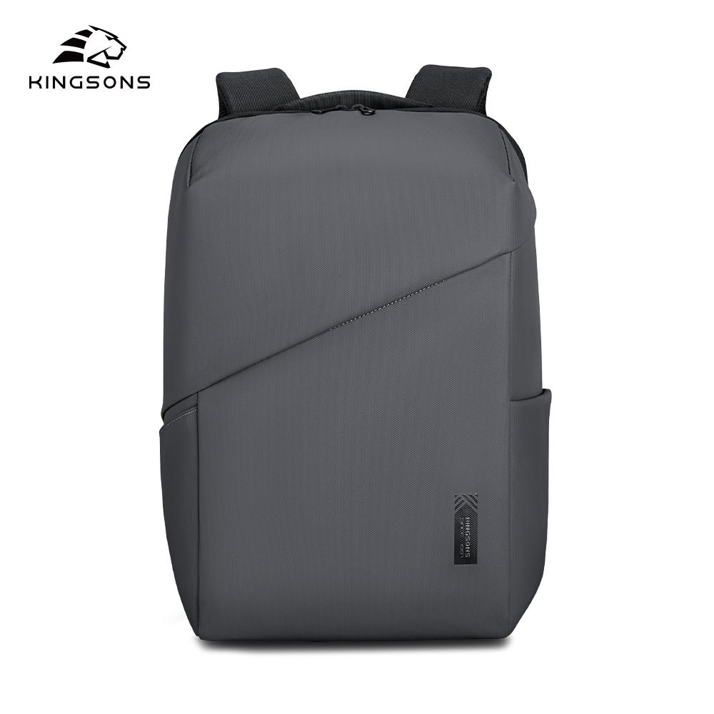 

Мужской рюкзак Kingsons для 15,6-дюймового ноутбука, бизнес, открытие на 180°, 2025, новый лаконичный дизайн, водонепроницаемый, для студентов колледжа, для мальчиков, школьная сумка темно-серого