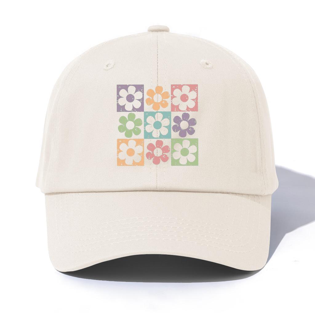 1pc FLOWERS Print Baseball Cap for Adults, Minimalist Retro Style Casual Soft Adjustable Dad Hat, Perfect As Gift