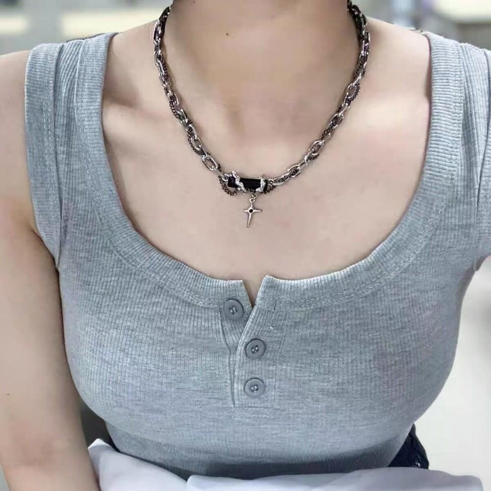 Adjustable Gothic Style Necklace Goth Chain Design Bracelet  Jewelry Accessories