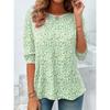Women's T Shirt Print Floral Graphic Plants Stylish Classic Modern Long Sleeve Crew Neck Regular Tops