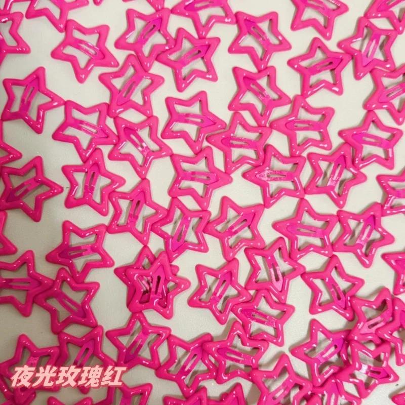 10pz Fermacapelli a Stella Colorati Luminescenti, Mollette BB a Scatto, Barrettine Luminose, Pinze per Capelli Bambina, Accessori per Acconciature Bambini
