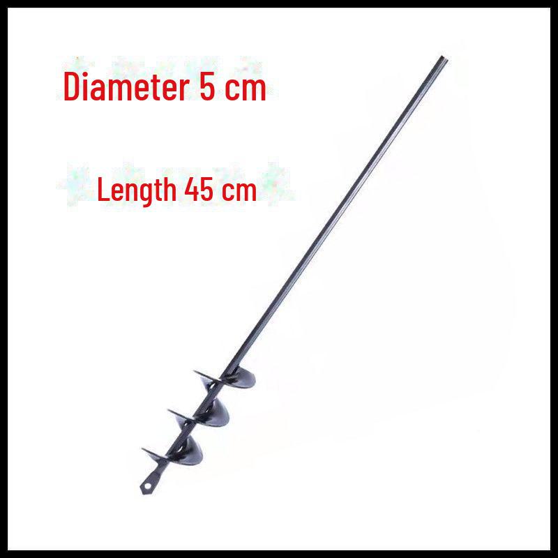 Zahradní vrtačka: Spirálový vrták pro sázení květin, trávy a zeleniny; Všestranný nástroj pro terénní úpravy, kypření půdy a hnojení